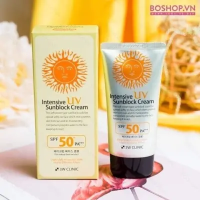 Picture of 3W Clinic Intensive UV Sunblock Cream with SPF50+ PA+++