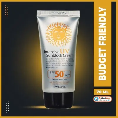 Picture of 3W Clinic Intensive UV Sunblock Cream with SPF50+ PA+++