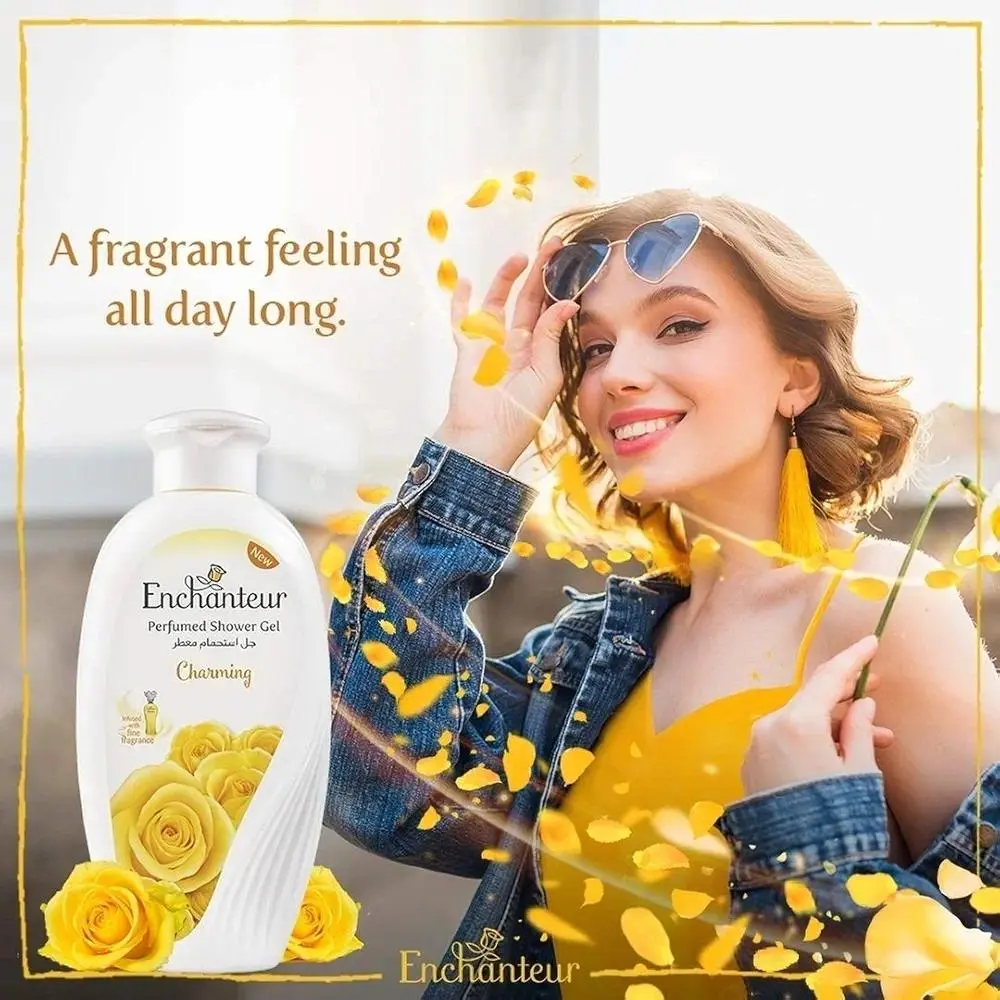 Picture of Enchanteur Charming Shower Gel, Shower Experience With Fine Floral Fragrance, 550 ml - Lavender