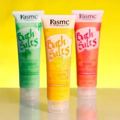 Picture of Fasmc Professional Lemon Bath Salts Body Massage Scrub with Extra Brightening Bath Salts - Multicolor