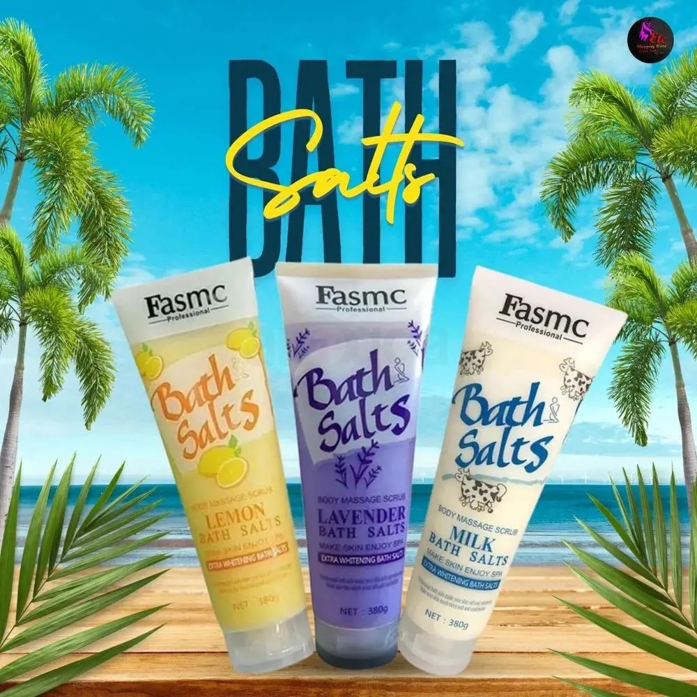 Picture of Fasmc Professional Lemon Bath Salts Body Massage Scrub with Extra Brightening Bath Salts - Multicolor