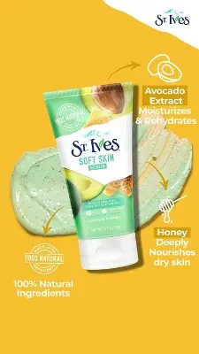 Picture of International USA product ST Ives Soft Skin face scrub - 170 GM - Multicolor