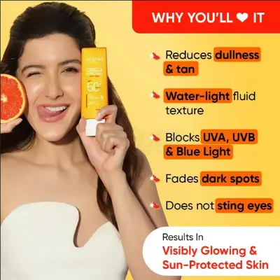 Picture of Dot & Key Vitamin C + E Super Bright Sunscreen - SPF 50, PA+++, Enhances Skin Glow & Radiance - Orange