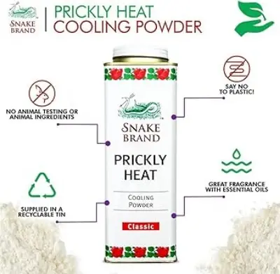 Picture of Snake Brand Prickly Heat Cooling Classic Powder 280gm - White