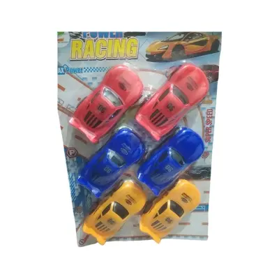Picture of 06 pcs Medium Pullback Car Toy Set for Kids- Spring Car