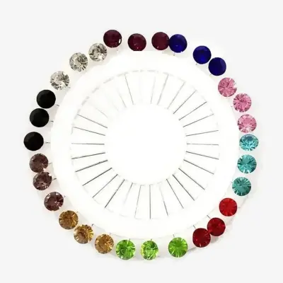 Picture of Pack of 10 Pieces Stone Work Hijab Pin best quality