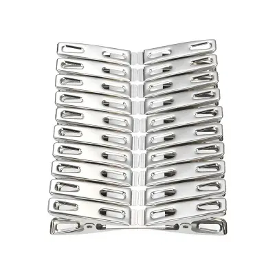 Picture of 20 Pieces Set Stainless Steel Cloth Drying  cloth Clip / SS Cloth Clip
