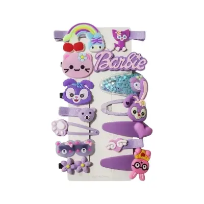 Picture of New 14 Pcs Hair Clip Set, Baby & Girls Hair Clip Set, Cartoon Bobby Pin Baby Hair Clips Set, Colorful Girls Hairgrips Cute Rainbow Kids Hairpins hair Accessories