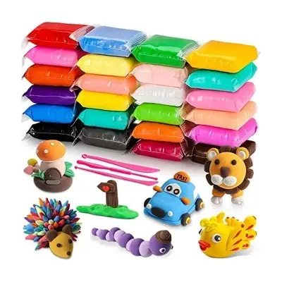 Picture of 12 Colors Soft & Super Light Air Dry Clay Set | Non-Toxic DIY Modeling Clay with Sculpting Tools| Perfect Creative Gift for Kids