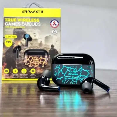 Picture of Awei T29 Pro True Wireless Games Earbuds With Dynamic Color Changing Charging Case