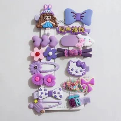 Picture of New 14 Pcs Hair Clip Set Baby Girl Hair Clip Set