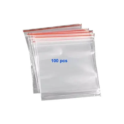 Picture of Zip/Zipper Lock Poly Bag- 5 x 7 inch Pack of 100 Piece