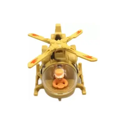 Picture of beautiful small size friction based helicopter brown for kids