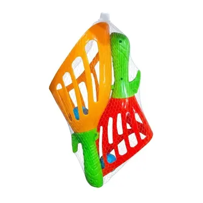 Picture of Kids Toss & Catch Ball Game Set, Catcher Scoop Toss Toy for Children Outdoor Garden Backyard Play Activity - 2 Rackets 4 Balls