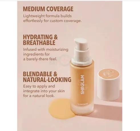 Picture of SHEGLAM Skinfinite Hydrating Foundation - Almond-30ml - 30