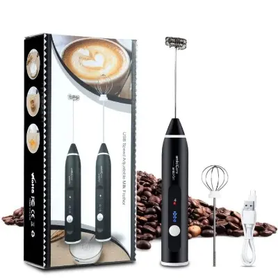 Picture of Rechargeable Handheld 3-Speed Adjustable For Latte Coffee mixer 2 in 1Milk Frother - Multicolor