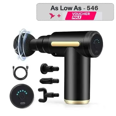 Picture of Mini Electric Massage Gun Portable Deep Tissue Massage Gun - Pain Relief USB Rechargeable Body Massager - Multicolor