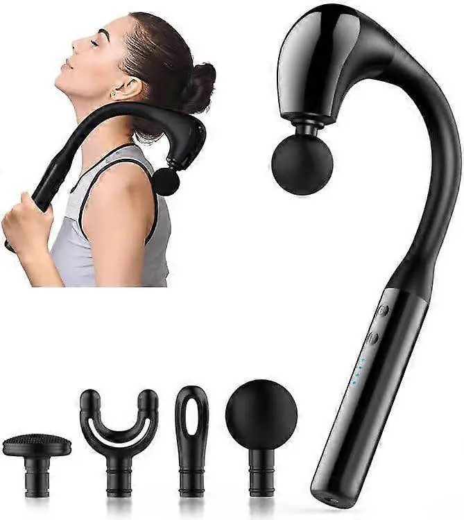 Picture of 4 Head Long Hand Massager  Deep Tissue Muscle Massager for Relaxation & Pain Relief - Multicolor