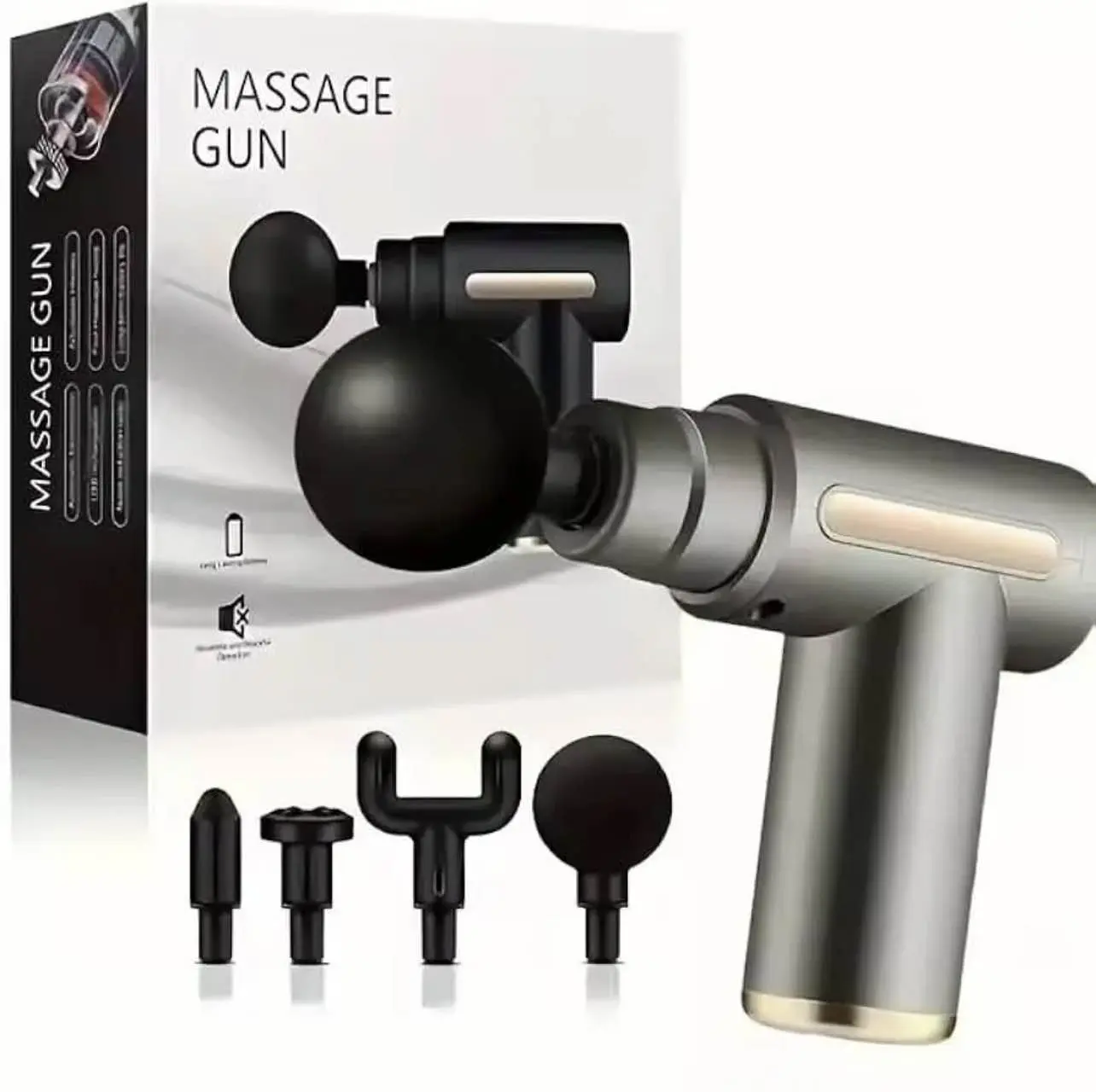 Picture of Mini Electric Massage Gun Portable Deep Tissue Massage Gun - Pain Relief USB Rechargeable Body Massager - Multicolor