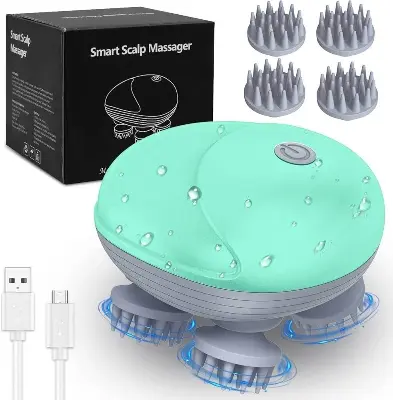 Picture of Rechargeable Scalp Massager with Soft Silicon for Relaxing Scalp Massage, Head Massager, and Hair Massager for Hair Growth - Enhance Hair Wellness and Relaxation - Multicolor