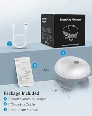 Picture of Rechargeable Scalp Massager with Soft Silicon for Relaxing Scalp Massage, Head Massager, and Hair Massager for Hair Growth - Enhance Hair Wellness and Relaxation - Multicolor