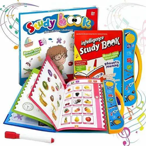 Picture of Rechargeable Intelligence Baby Book Talking and Voice Recording Book for Kids Learn English, Bangla & Arabic with Sound & Fun - Multicolor