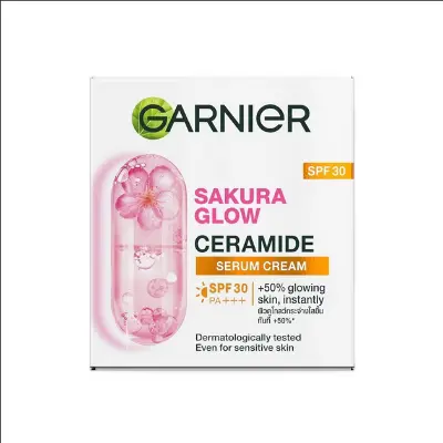 Picture of Garnier Garnier Sakura Glow Ceramide Serum Cream SPF30 PA+++50 Ml-Thailand.