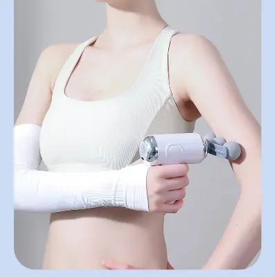 Picture of Cross-Border 3-Head Fascia Gun 9-Head Interchangeable Body Massager Deep Hitting Muscle Relaxation Shoulder, Waist and Back Massager - Multicolor