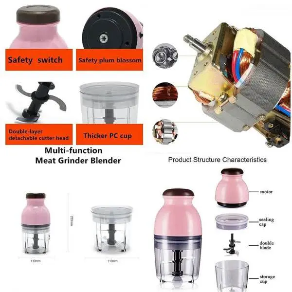 Picture of OSAKA Multi-Purpose Blender Japan Meat Grinder - Bottom Grinder - Super Fast Fruit, Blender 750ml Grinder