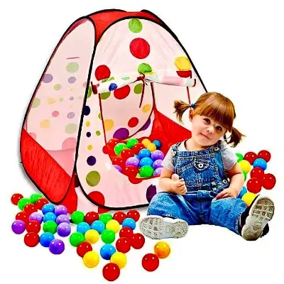Picture of Baby Tent Play House for Kids With 50 pcs plastic balls - Multicolor