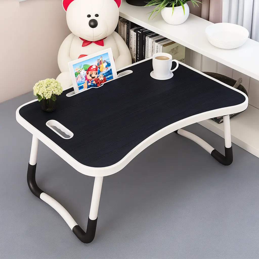 Picture of Foldable Home Laptop Notebook Stand/Desk Table For Study (With Drawer) Practical Study Table WithStorage