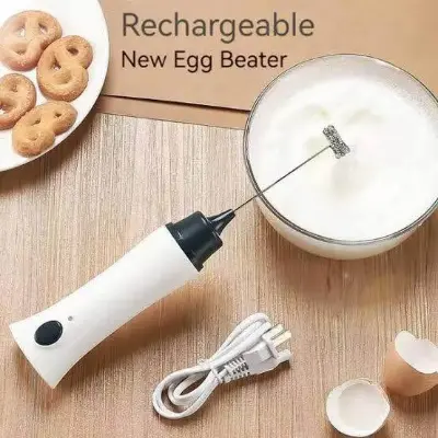 Picture of Rechargeable Portable Electric Egg Beater for Home Baking, Coffee, Cake Mixer, Handheld Cooking Stick, Handheld Type - Multicolor