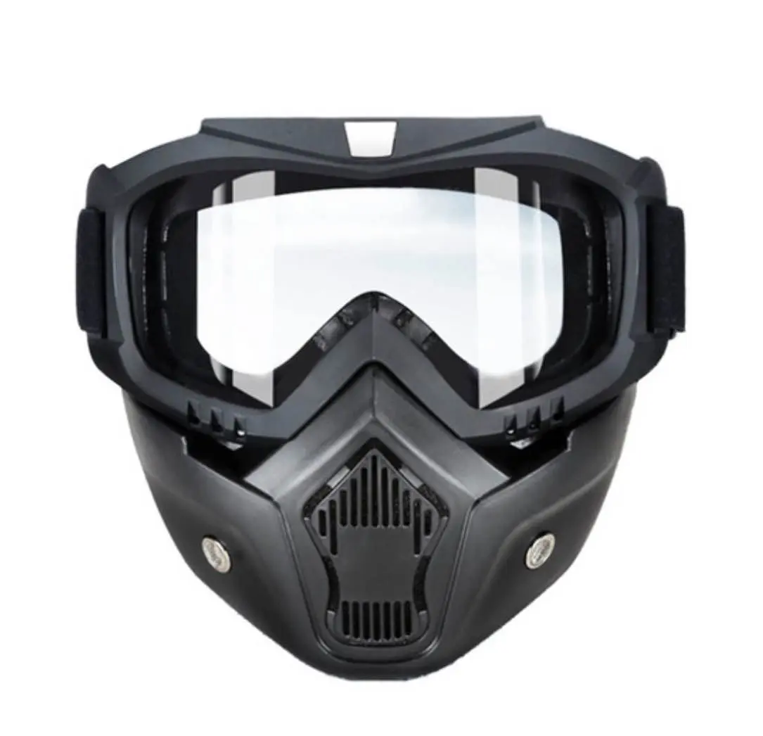 Picture of Modular Motorcycle Bike Riding Helmet Helmet Face Cover for biker White Glass