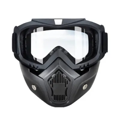 Picture of Modular Motorcycle Bike Riding Helmet Helmet Face Cover for biker White Glass