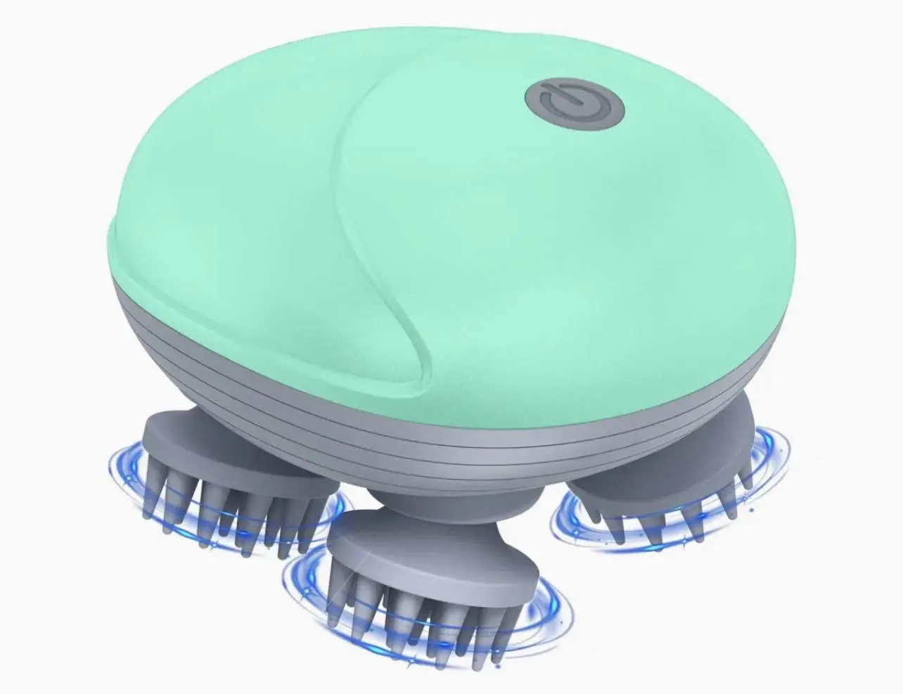 Picture of Electric Head Scalp Massager with 4 Kneading Massage Heads Body Deep Tissue Massager for Hair Growth Relaxtion and Cat Pet Claw USB Rechargable Scalp Massager Body Massage Health Care - Multicolor