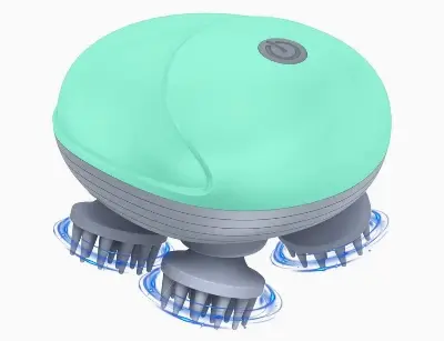 Picture of Electric Head Scalp Massager with 4 Kneading Massage Heads Body Deep Tissue Massager for Hair Growth Relaxtion and Cat Pet Claw USB Rechargable Scalp Massager Body Massage Health Care - Multicolor