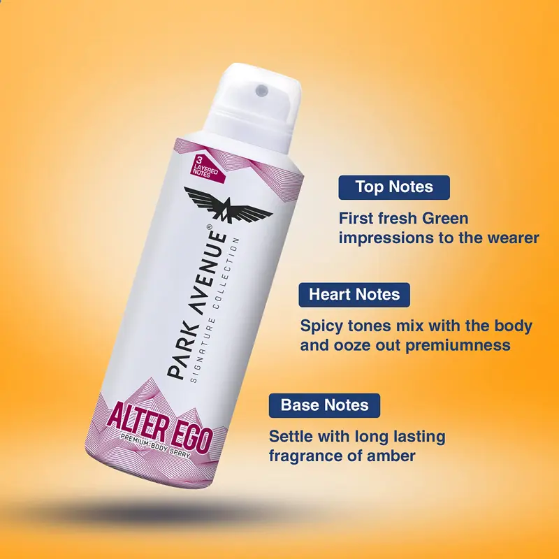Picture of PARK AVENUE Signature Collection Alter Ego Premium Body Spray - For Men 150ml - Multicolor