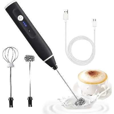 Picture of Electric Rechargeable Handheld Coffee Mixer - Perfectly Blend Your Brews With Ease - Multicolor