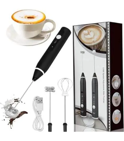 Picture of Electric Rechargeable Handheld Coffee Mixer - Perfectly Blend Your Brews With Ease - Multicolor