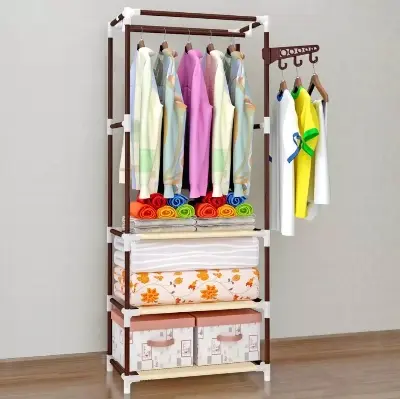 Picture of 3 Layer Cloth Organizer Rack Wardrobe - Multicolor