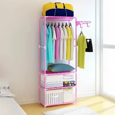 Picture of 3 Layer Cloth Organizer Rack Wardrobe - Multicolor