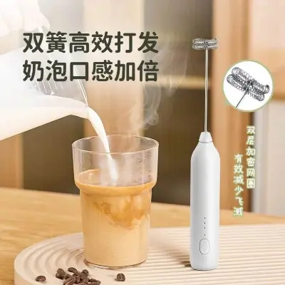 Picture of Rechargeable Portable Electric Egg Beater for Home Baking, Coffee, Cake Mixer, Handheld Cooking Stick, Handheld Type - Multicolor