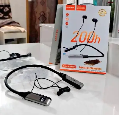 Picture of Recrsi Wireless Neckband Bluetooth Earphone RE-NY060 চার্জ ব্যাক আপ ২০০ ঘন্টা।