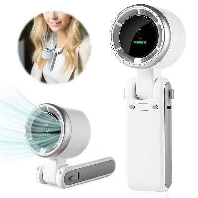 Picture of Turbo Fan HandheldRechargeable Fan Portable Mini Hand Fan USB Rechargeable Foldable Hanging Neck fanUSB Mini Portable Small Turbo Fan - Multicolor