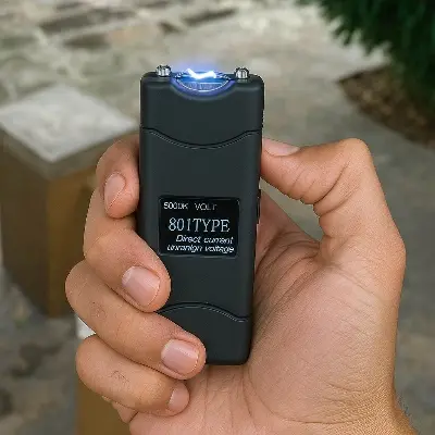 Picture of Rechargeable Electric, Torch Light for Security Type Protection Torch Light 30000-Kv With Extra Carry Beg