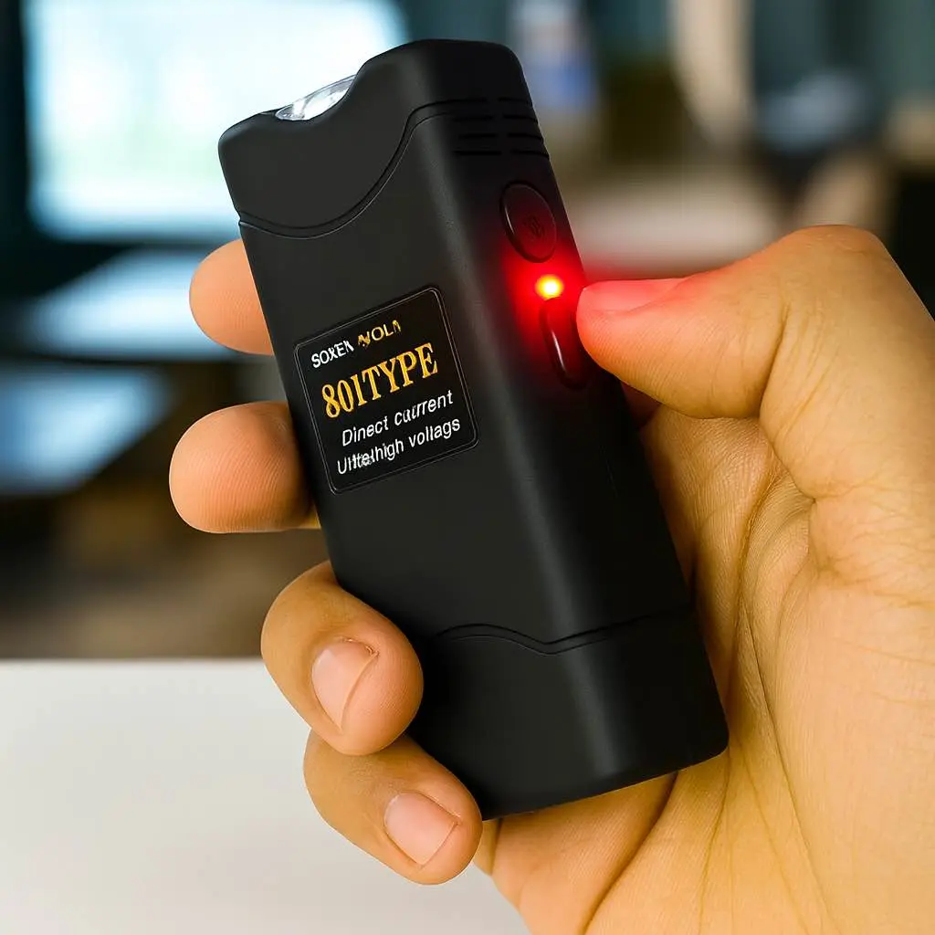 Picture of Rechargeable Electric, Torch Light for Security Type Protection Torch Light 30000-Kv With Extra Carry Beg