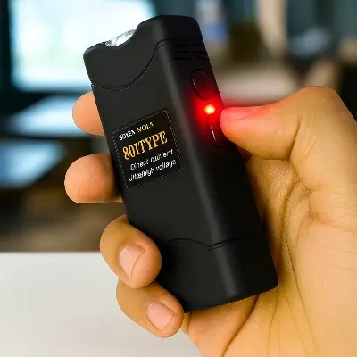 Picture of Rechargeable Electric, Torch Light for Security Type Protection Torch Light 30000-Kv With Extra Carry Beg