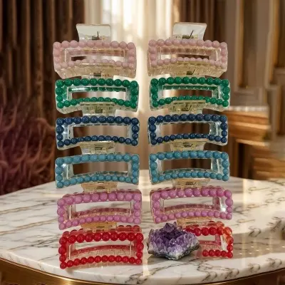 Picture of Super Quality Multicolour stylish Hair Clutcher for girls and women, Kakra, 1pcs