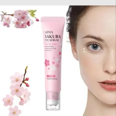 Picture of LAIKOU Sakura Eye Cream Anti-Aging Wrinkles Remover Dark Circles Eye Care Against Puffiness and Bags - 15gm