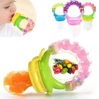 Picture of 1pcs Junjuni Fruits chushni New Baby Food Feeder Soother Teether for Eating Fresh Fruit Vegetables Meat multicolor